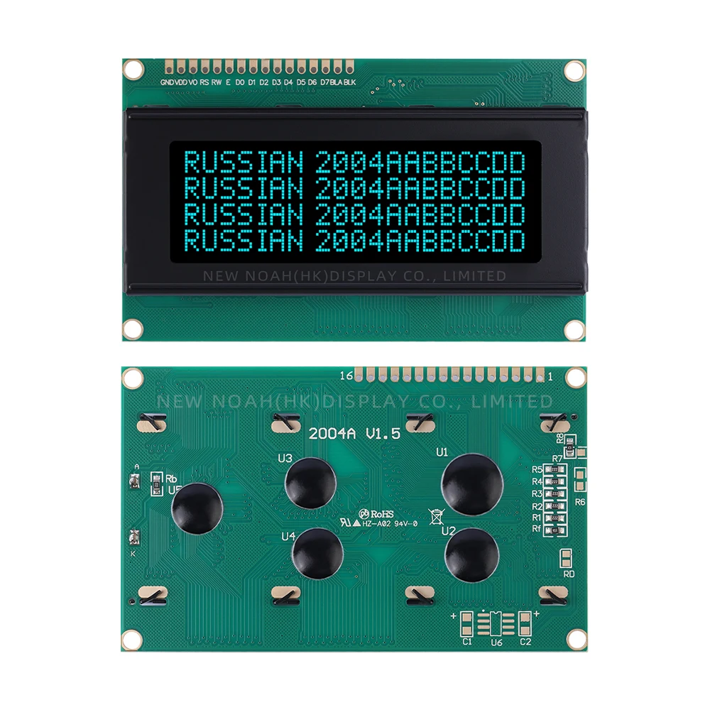 Русская BTN Черная пленка Ice Blue 2004A Модуль дисплея LCM Матричный экран 4*20 98*60 мм ST7066U