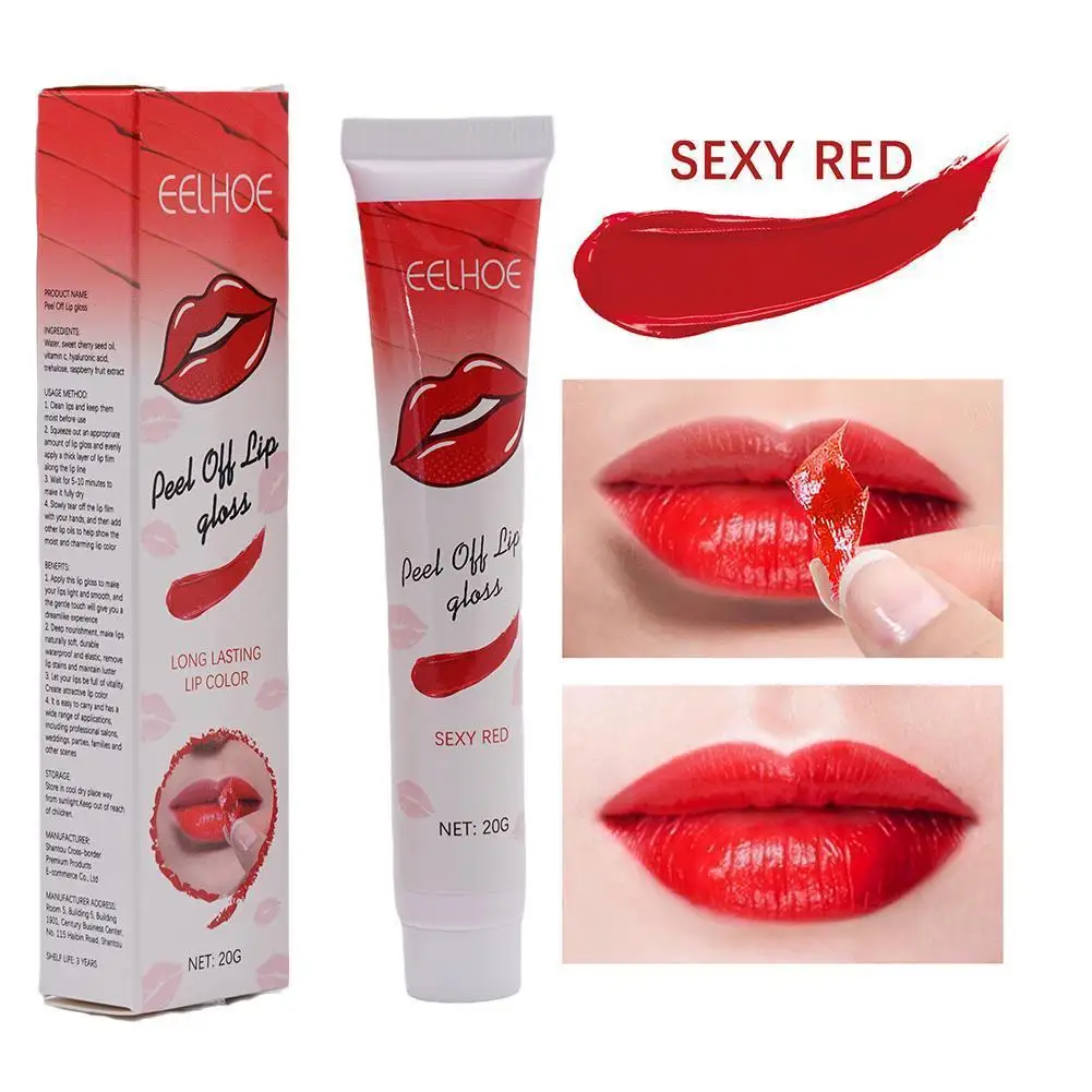 

2 Colors Peel Off Liquid Lipstick Waterproof Long Lasting Tear Lint Mask Lip Lip Gloss Makeup Pull Cosmetic Moisturizer K0L0