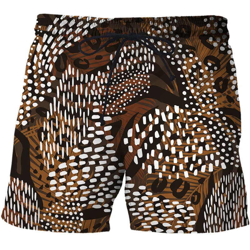 Summer men's beach shorts 3d printing Leopard Pattern brand men's board shorts surfing fashion brand quick-drying beach pants