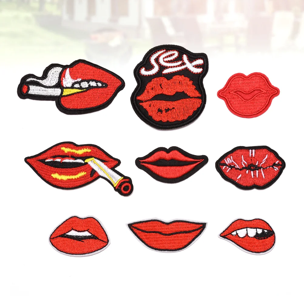 

Face Cover Decals Stickers Laberask Decoration Patch Funny Mouth Lips Smile