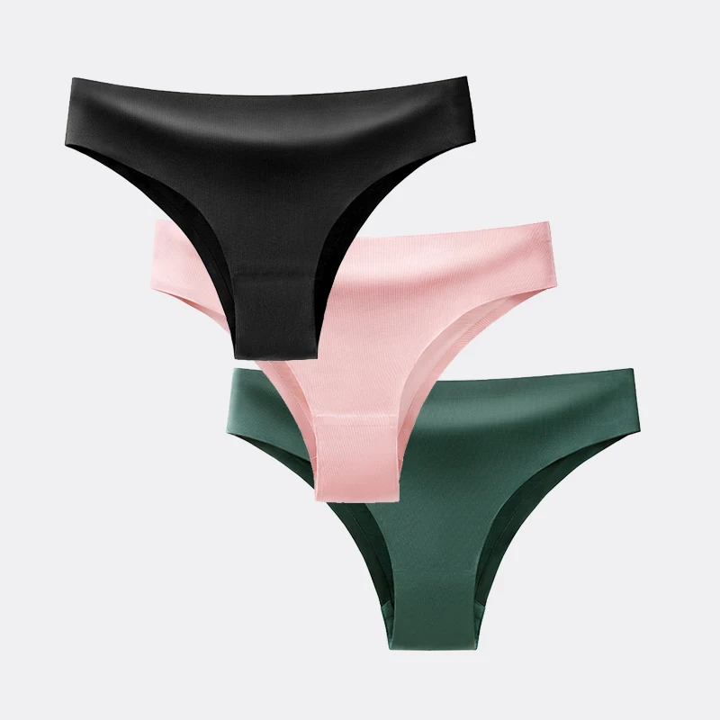 

3 шт., женские бесшовные трусики-танга для фитнеса