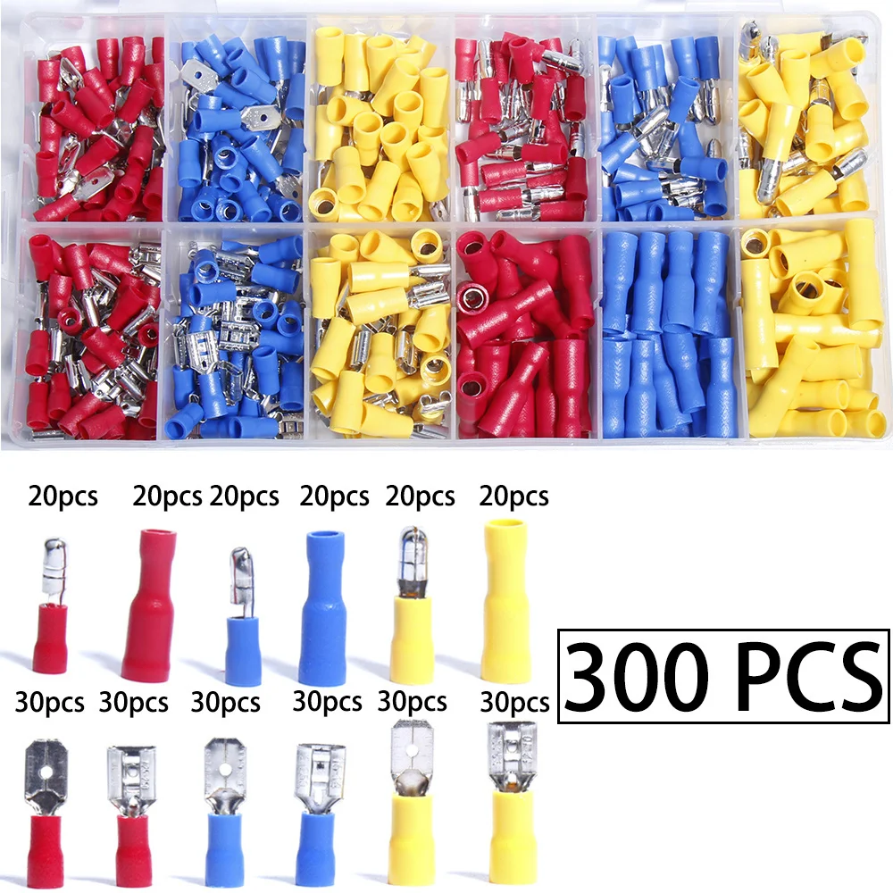 Соединители для клемм электрические обжимные вилки смешанные зажимные кольца