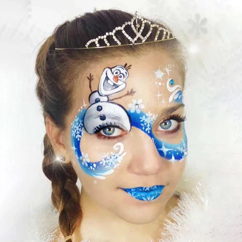 

White Face Painting Stencils Templates Professional Body Art Fairy Clown Dolphin Plastic Painted Makeup Template Makeup Tools