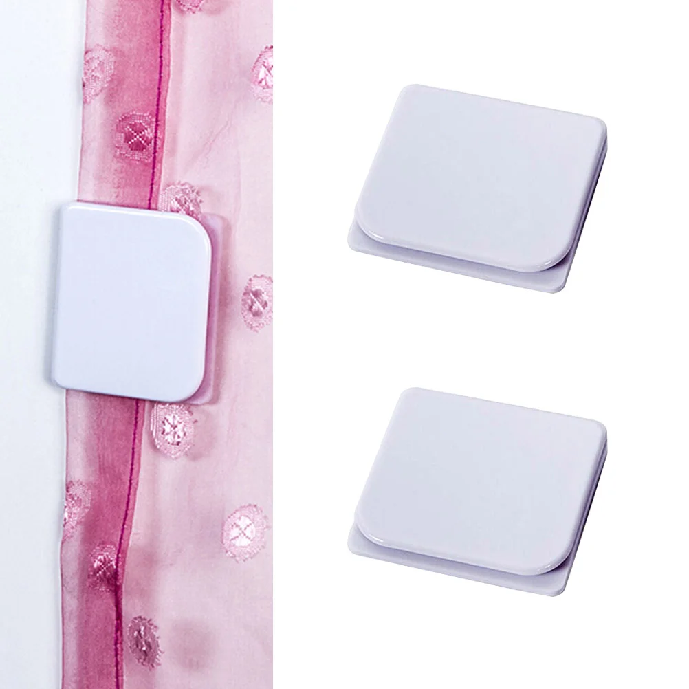 

2pcs Curtain Clips Waterproof Adhesive Windproof Clips Curtain Clips for