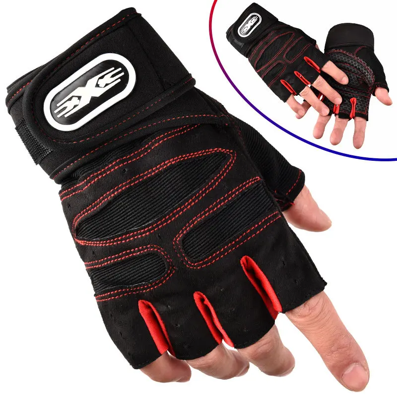 

Gym Gloves Fitness Weight Lifting Gloves Body Building Training Sports Exercise Cycling Sport Workout Glove for Men Women M/L/XL