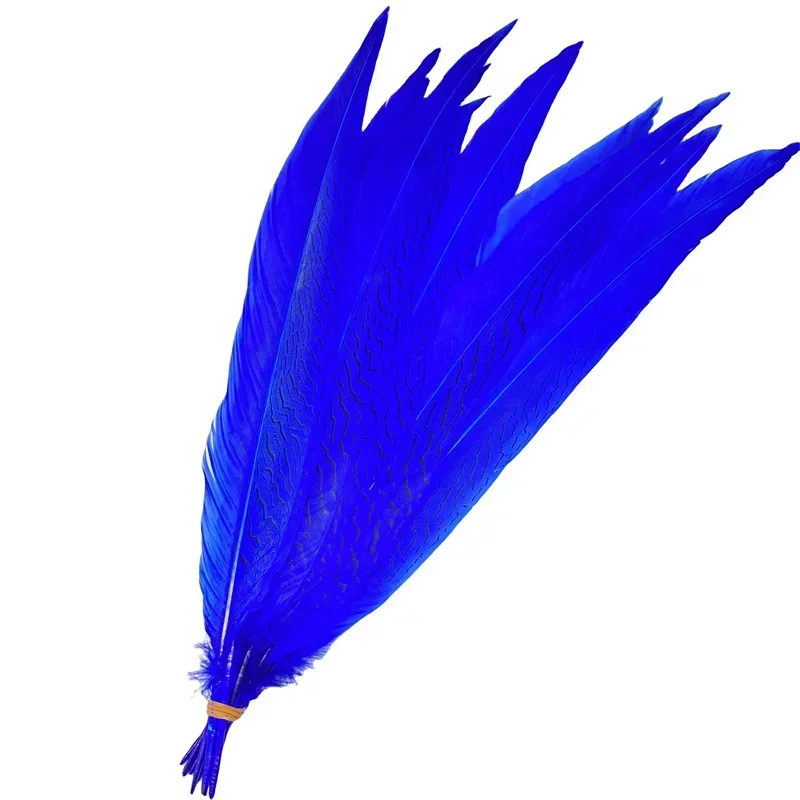 

Beautiful 40-75 CM Silver Pheasant Tail Feathers 50 pcs Wedding Decorations lady amherst sapphire silver chicken feathers plume