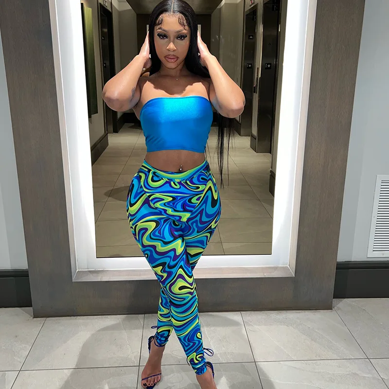 

LEOSD Korean Style Women Clothing 2023 Spring Summer New Fashion Printing Tight Casual Pants Streetwear Women Joggers Trousers