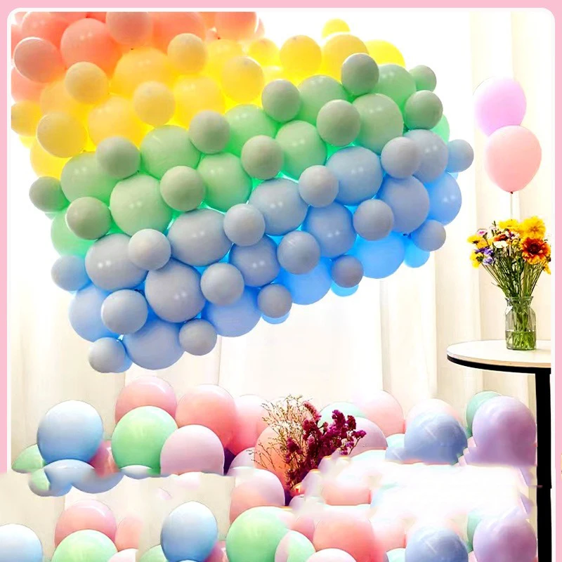 

100PCS/Pack 10 Inch Latex Macaron Balloon Decorated Bedroom Birthday Party Graduation Ceremony Camping Wedding As Shooting Props