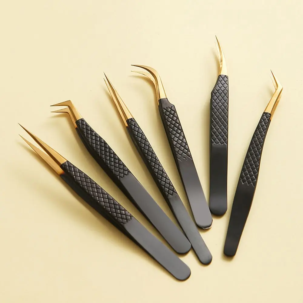 

New Volume Eyelash Individual Curved Strip 3D Tweezers Lash Extension Eyebrow Clip