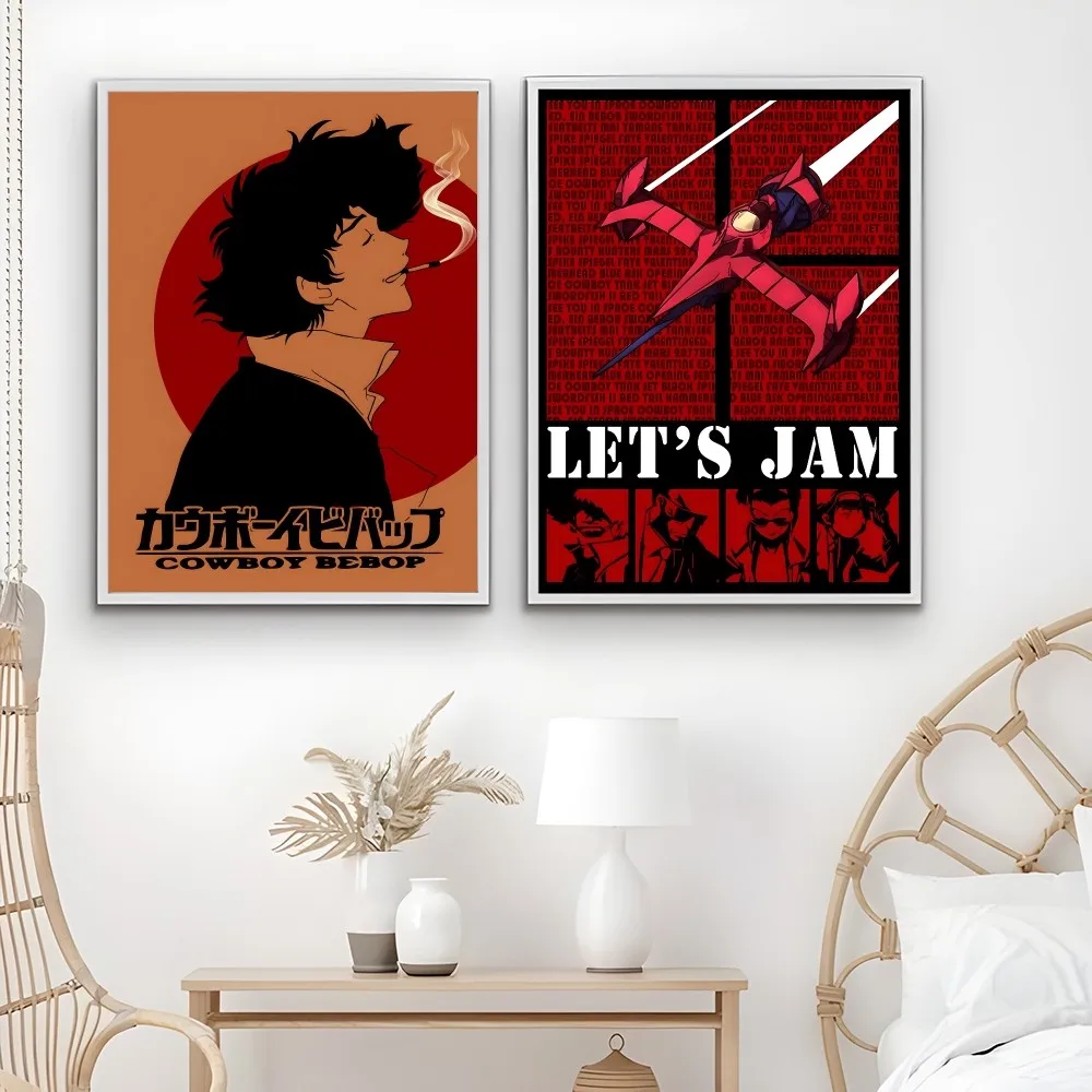 C-Cowboy B-Bebop аниме ретро постер липкая стена художественная печать водостойкая