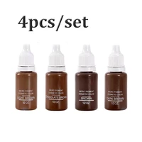 4pcsset 15ml pigment ink micropigment semi permanent makeup tattoo inks pigment for tattoo eyebrow eyeliner make up mixed color