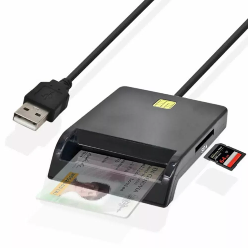 

Portable USB 2.0 Smart Card Reader DNIE ATM CAC IC ID Bank Card SIM Card Cloner Connector for Windows Linux