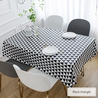 pvc woven tablecloth rectangular lattice waterproof and oil proof dinner party tablecloth table cover