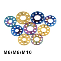 weiqijie titanium m6 m8 m10 nine hole washer flat gasket for motorcycle modification bolt screws