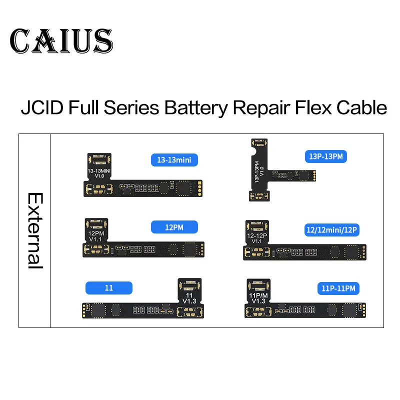 

JC V1SE Battery Repair Board Flex for IPhone 11-13ProMax Extra Cable Repair Read Write Remove Error Health Warning Removing Tool