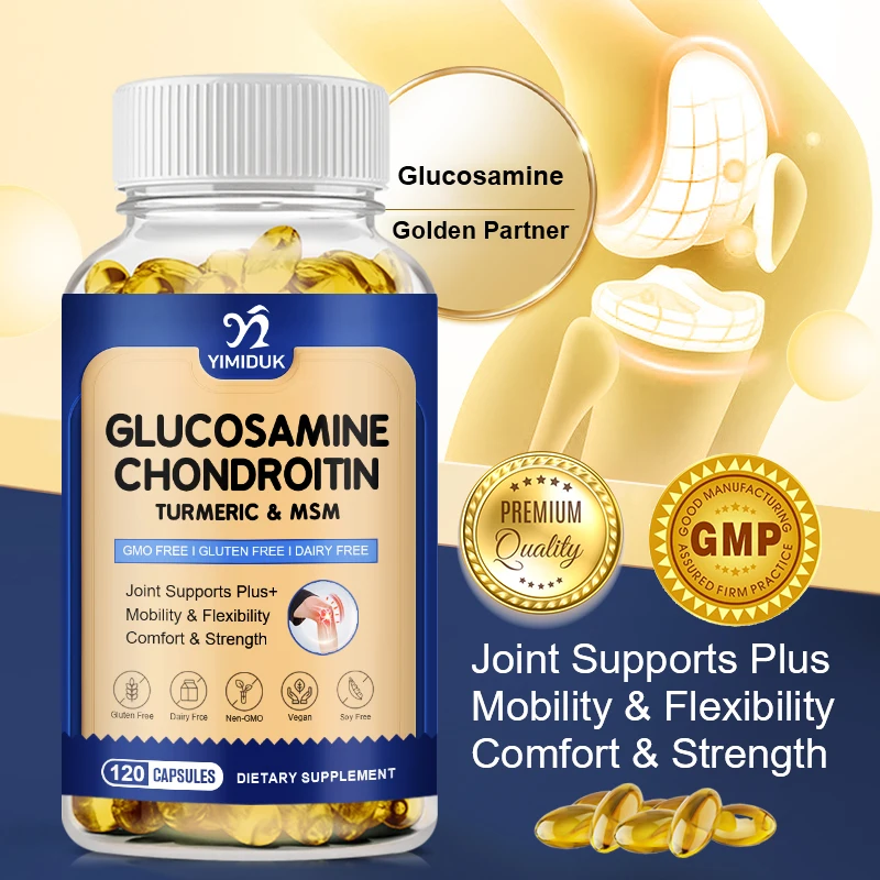 

Chondroitin Glucosamine Calcium Capsules Turmeric Tablet Knee Relief Pain Joint & Back Comfort Supplement Calcium