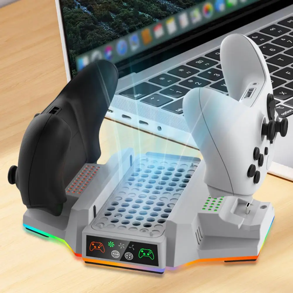 Зарядная станция с двумя контроллерами Вертикальная подставка RGB зарядной