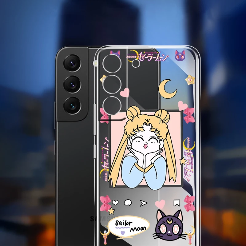 Чехол для телефона с изображением девушки из аниме Сейлор Мун Samsung Galaxy S22 S21 S20 Ultra