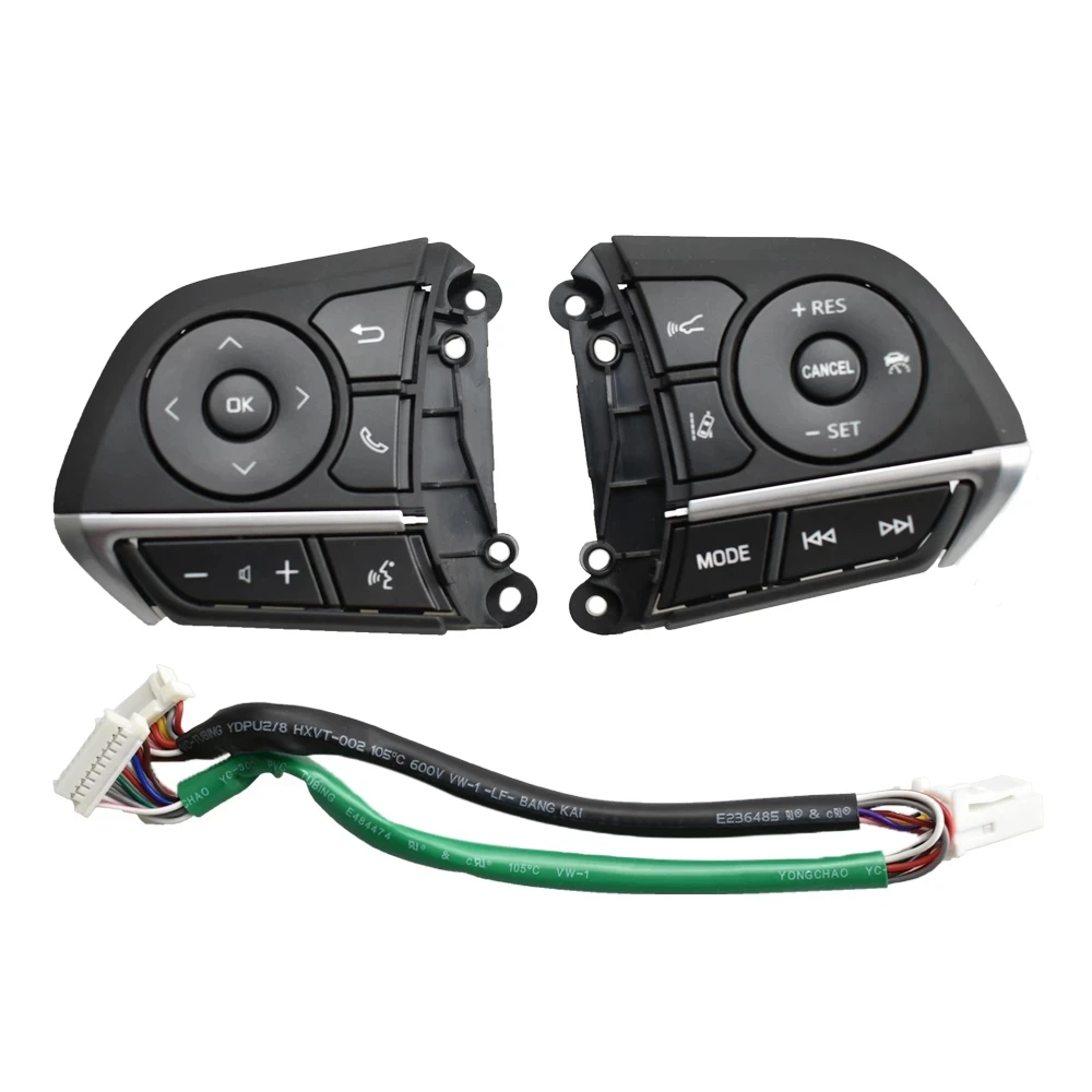 

Car Multi-Function Steering Wheel Button Switch Cruise Control Switch for Toyota Avalon 2018-2021 RAV4 Corolla 2019-2021