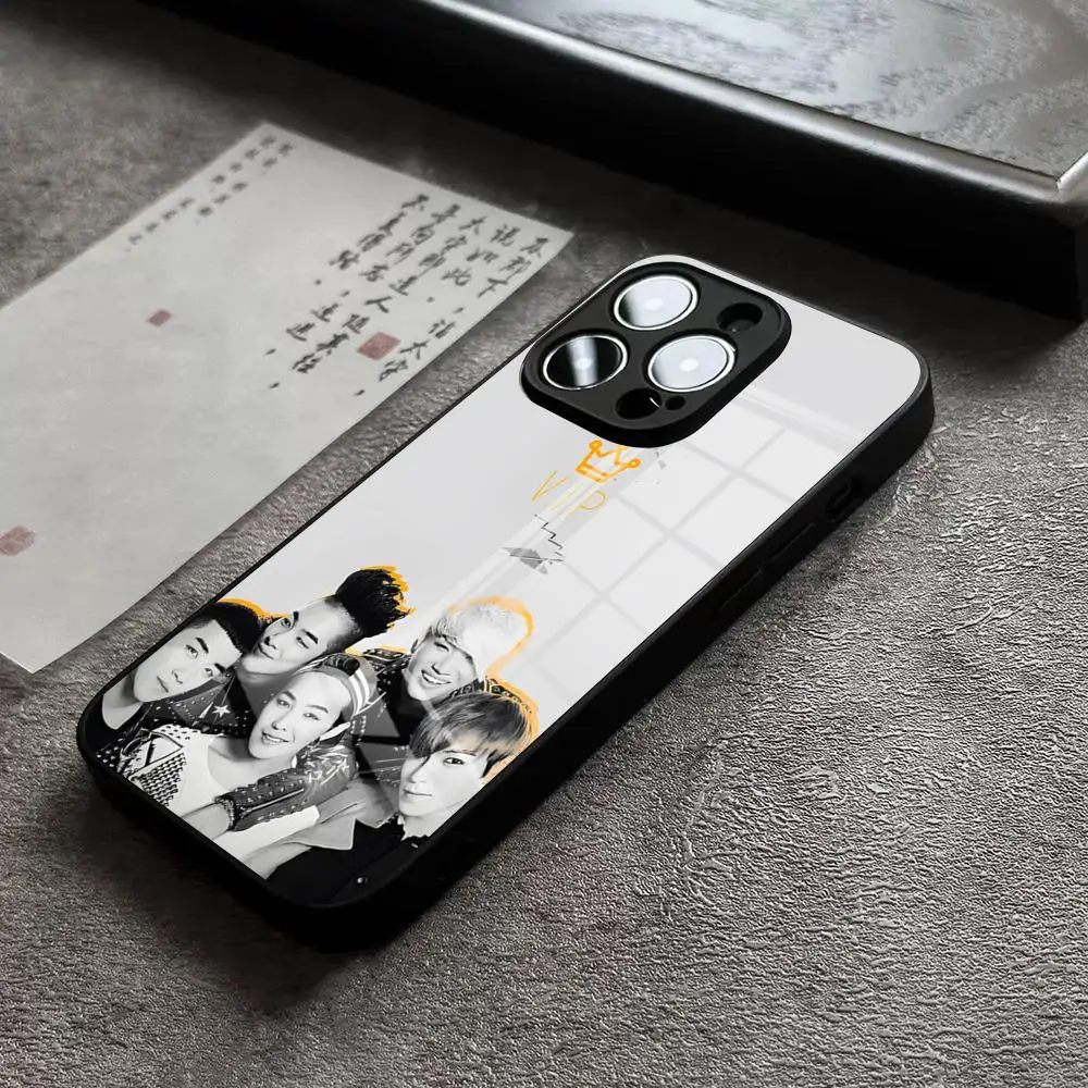 B-BIGBANGs Phone Case For IPhone 16 Pro Max 15 Plus 14 12 11 13 Mini X XR XS 8 7 SE Glass Cover