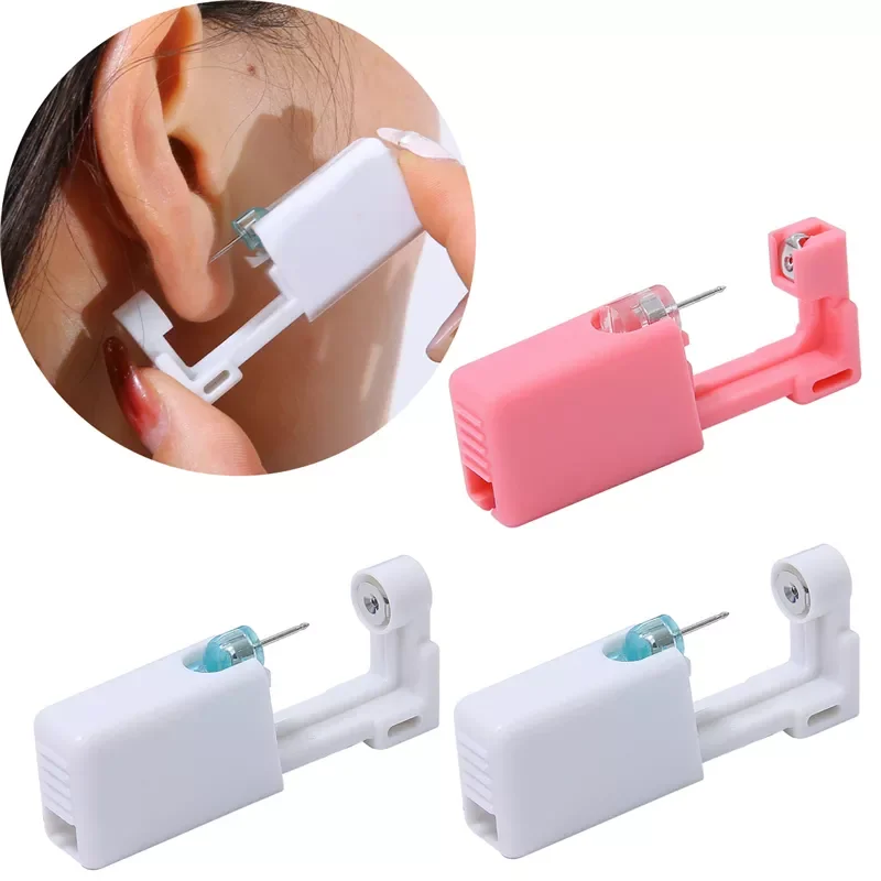 

Ear Piercing Gun Kit Disposable Disinfect Safety Earring Piercer Machine Studs Nose CLip Body Jewelry Piercing Tool