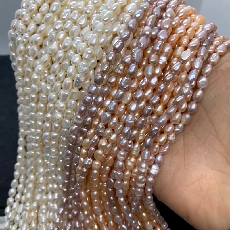 

Natural Freshwater Pearls A Grade Beads Double-sided Polished Beads for Jewelry Making Women Earring Necklace Bracelet Accessory