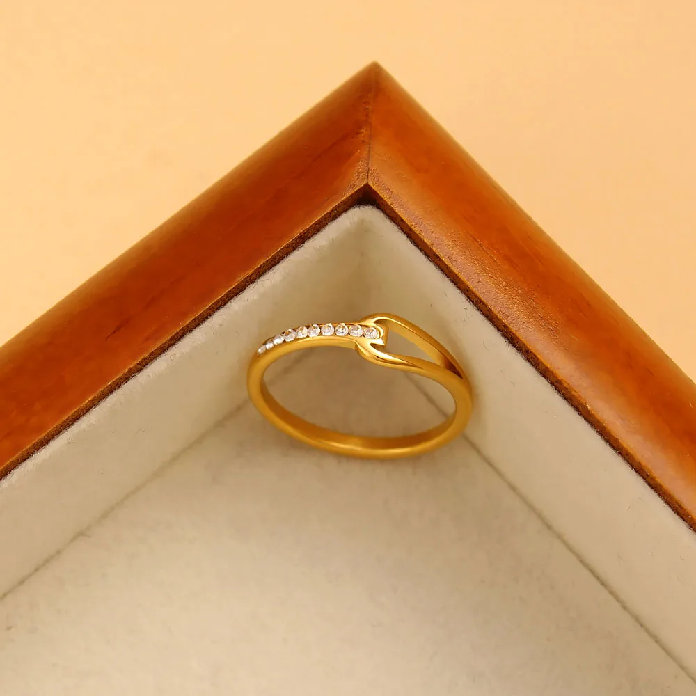 Кольцо из нержавеющей стали 304L модные простые геометрические кольца для женщин