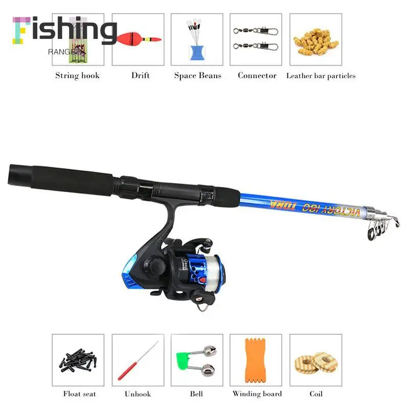 Fishing Rod Suit With Reel Fishing Bag Telescopic Fishing Rod Set Accessories
