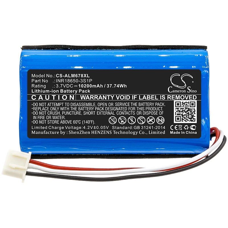 

Cameron Sino 10200mAh Battery For Altec Lansing LifeJacket XL Rugged Omni Jacket iMW678-BLK iMW678-BLU IMW789-BLG