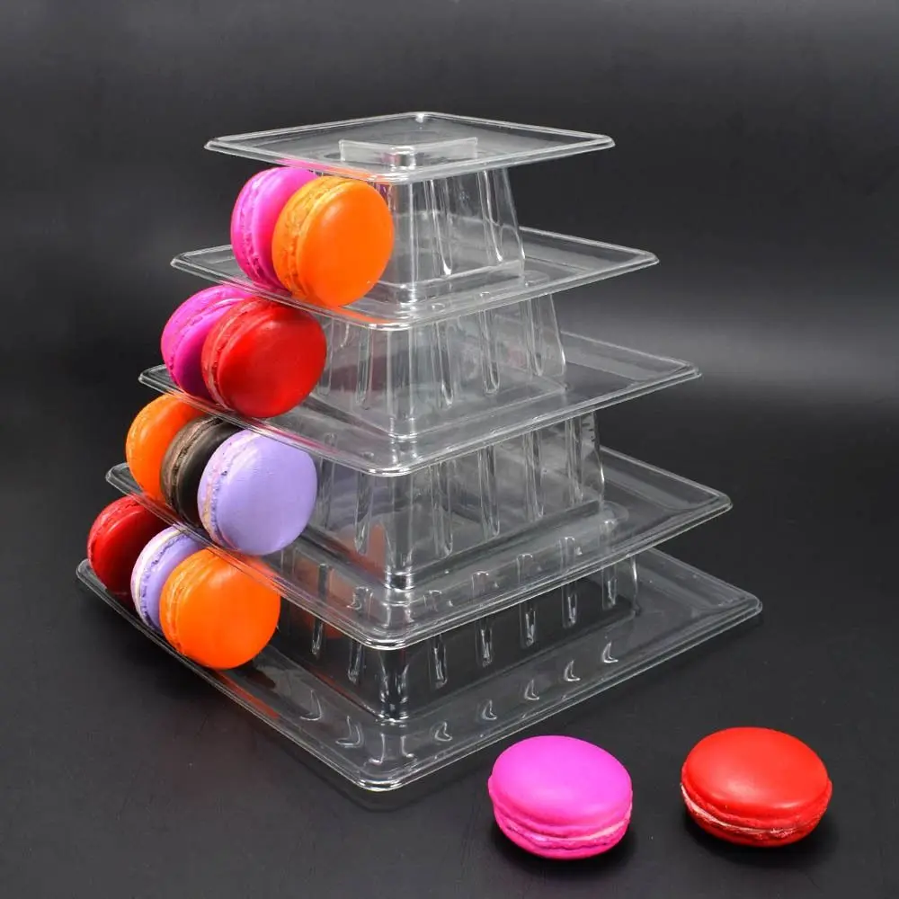 

Cleaning Reuseable Macarons Display Clear Food Grade Wedding Decor Macaron Display Stand Cupcake Tower Rack Cake Tool
