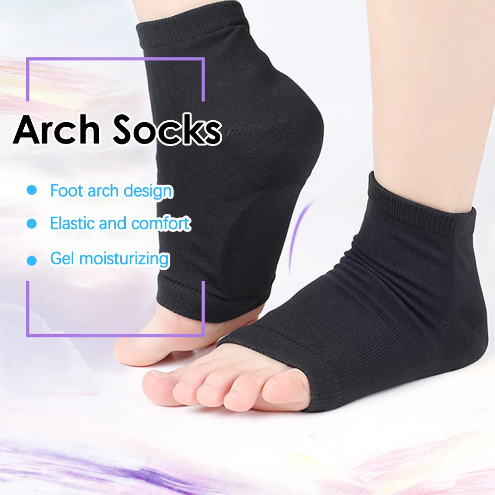 

2 in 1 Arch Gel Socks Cotton Men's Women's Sweat-absorbent Correction Anti-cracking Moisturizing Anti-wear Heel Sock Comfortably