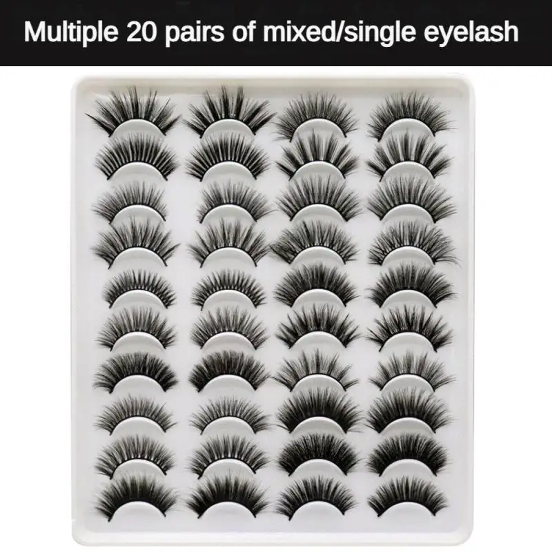 

Independent Eyelashes Greater Flexibility Fluffy Stand Alone For Cosmetics Pure Handwork Lazy Man Feather Fan False Eyelashes