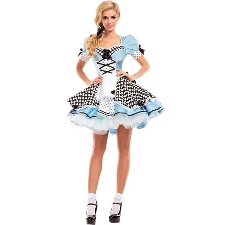

Sexy Maid Alice Dress Cosplay Costume Woman Halloween Carnival Party Outfits