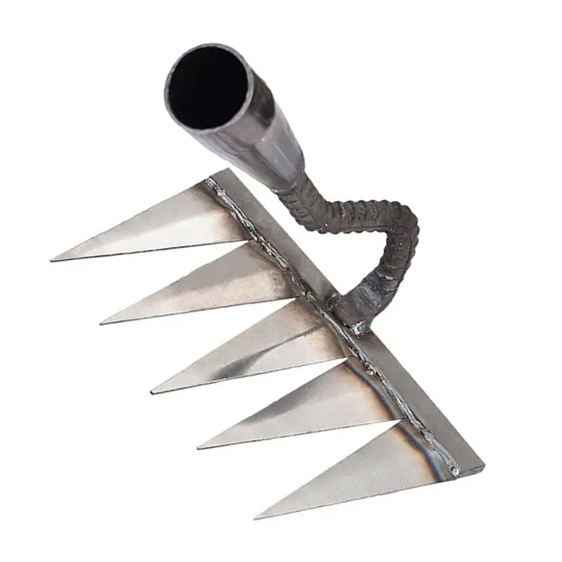 

Cultivating Garden Rake Six-Tooth Dethatching Nail Rake High Carbon Steel Material Weeding Tool For Patio Farm Vegetable Garden