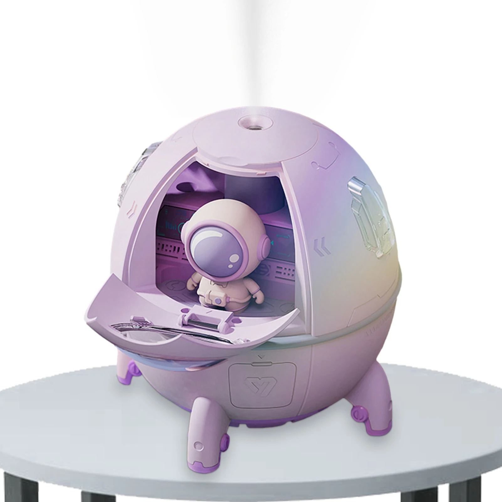 

Мини-увлажнитель воздуха в виде астронавта, милые увлажнитель для растений увлажнители с красочной вспышкой, светильник для спальни, 0,22 л