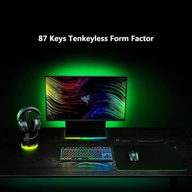 Razer Huntsman V3 X Tenkeyless Optical Esports Gaming Keyboard — 87-клавишные колпачки Form Factor Doubleshot ABS