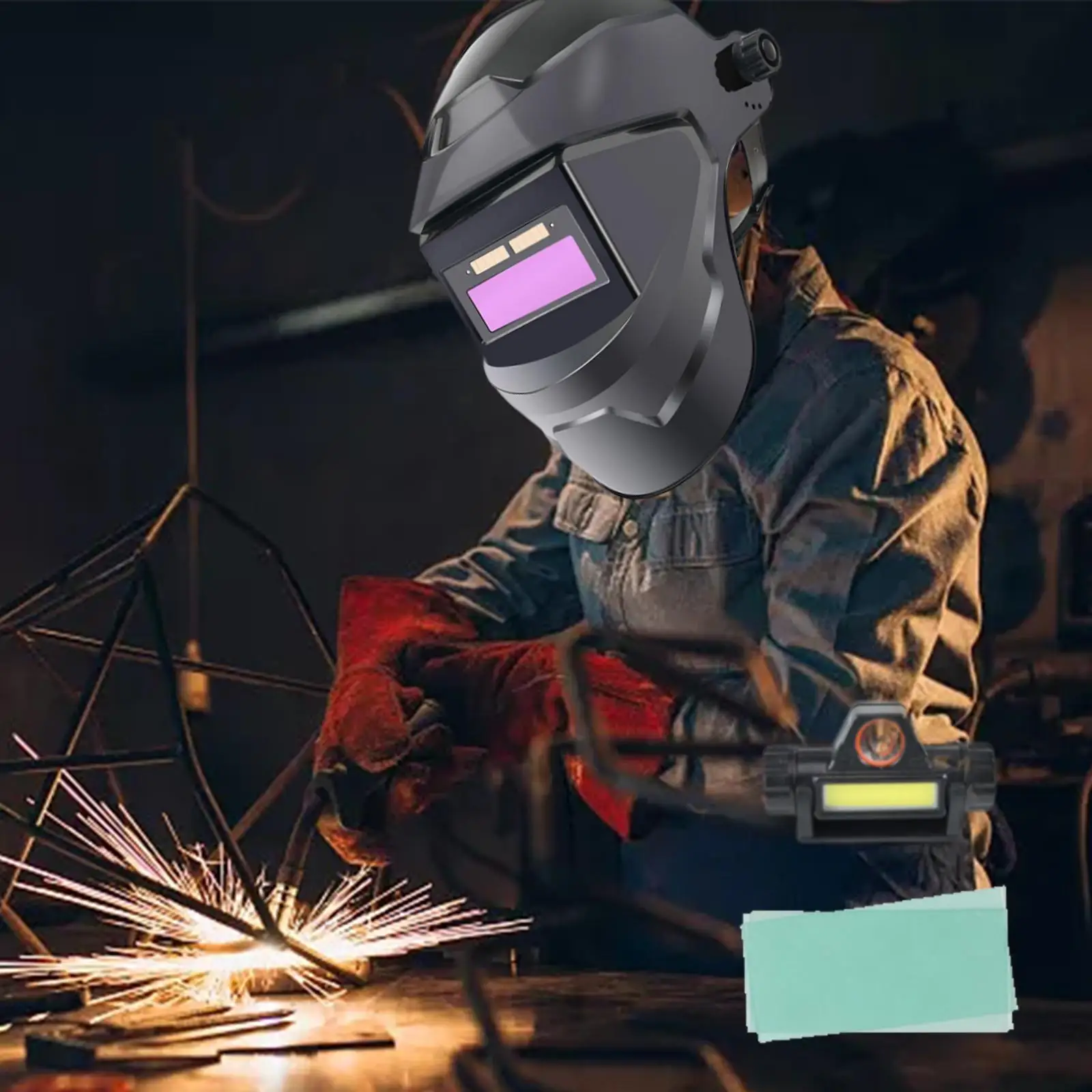 

Solar Powered Welding Mask Wide Shade Welder Polishing Protective Gear