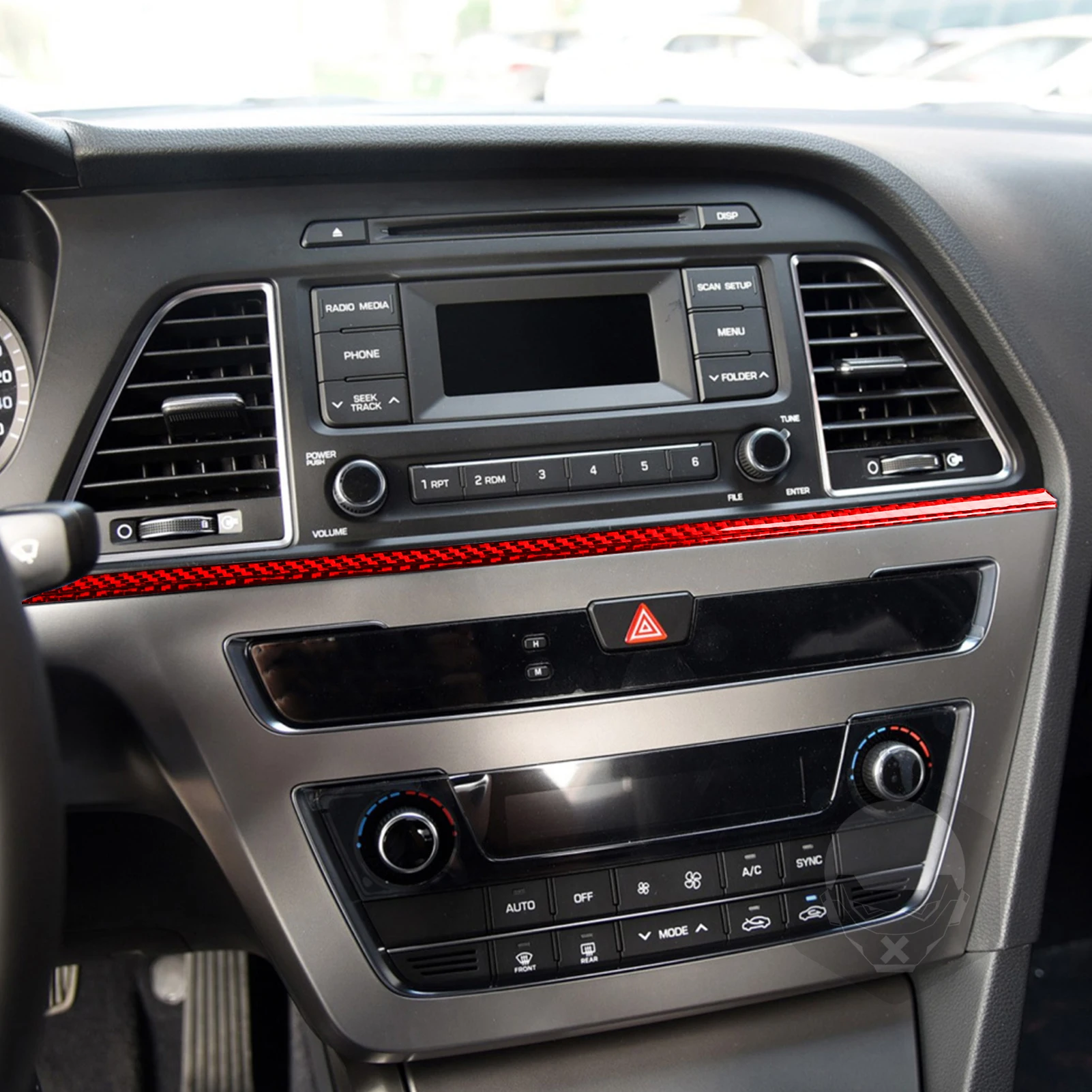 Для Hyundai Sonata 9 2015 2016 2017 декоративная полоса центрального управления наклейка из