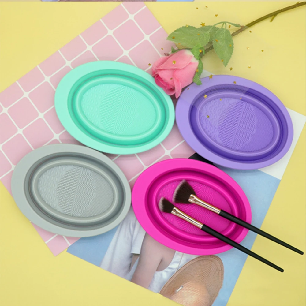 

Силиконовый коврик для очистки кистей Cosmetic мытье кистей для макияжа гелевый чистящий коврик для основы, Кисть для макияжа