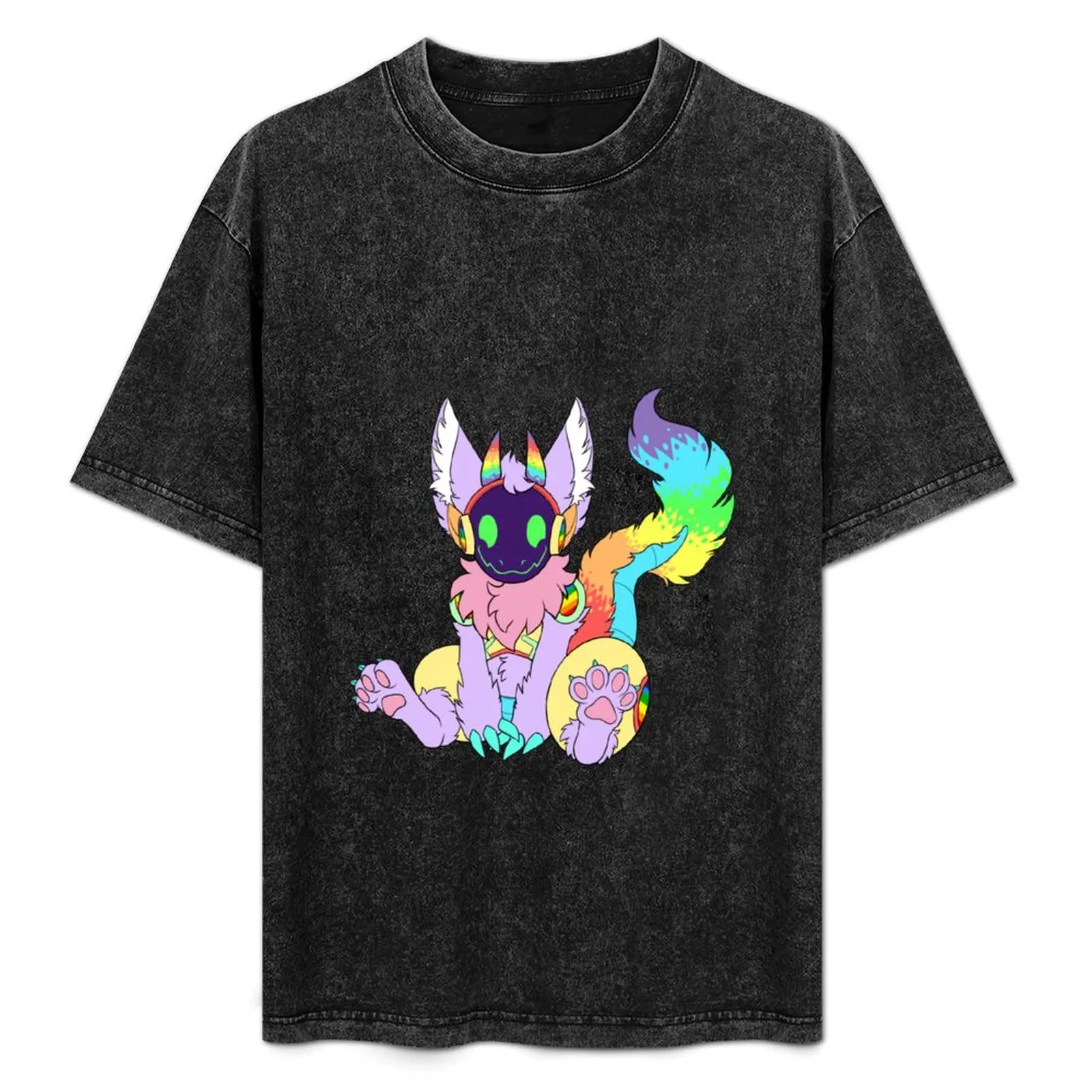 Pastel Rainbow Protogen футболка эстетическая одежда Роскошная мужская