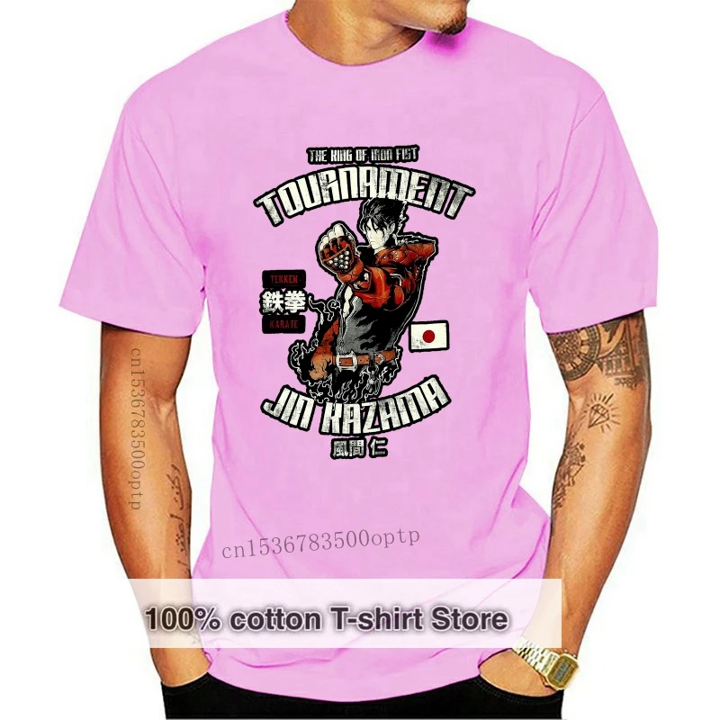 

New Tekken T Shirt Jin Kazama King of Fist 2021 Official Retro Mens Black