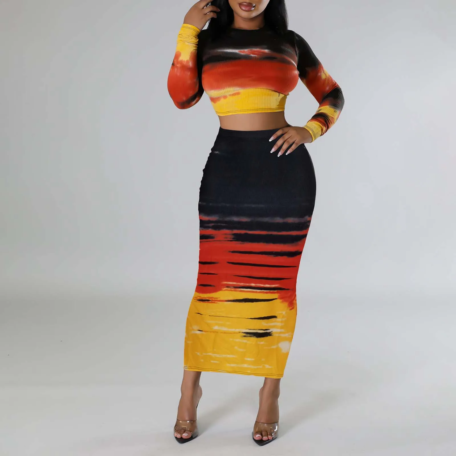 

Autumn Winter French Sexy Slim Women's Rib Sweater Dress Female Long Sleeve Top 2 Pieces Tight-fitting Wrap Dresses 2023 New