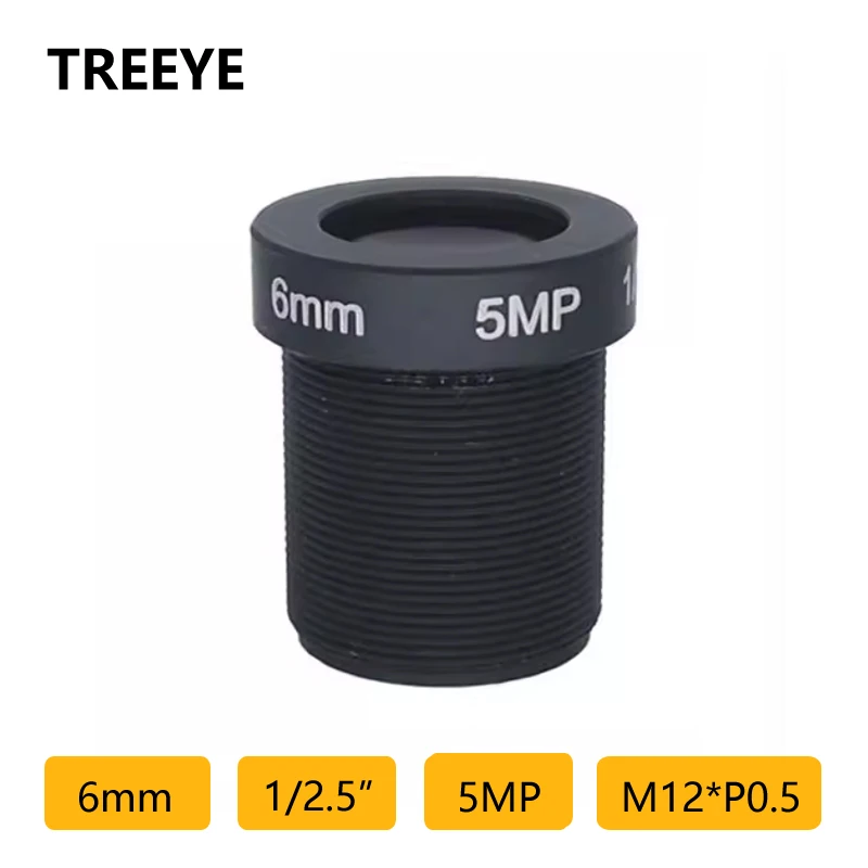 

HD 5-мегапиксельный 6 мм объектив для видеонаблюдения M12 Объектив 1/2,5 "формат изображения Апертура F1.4 HD IP-камера Камера видеонаблюдения USB-объектив для камеры