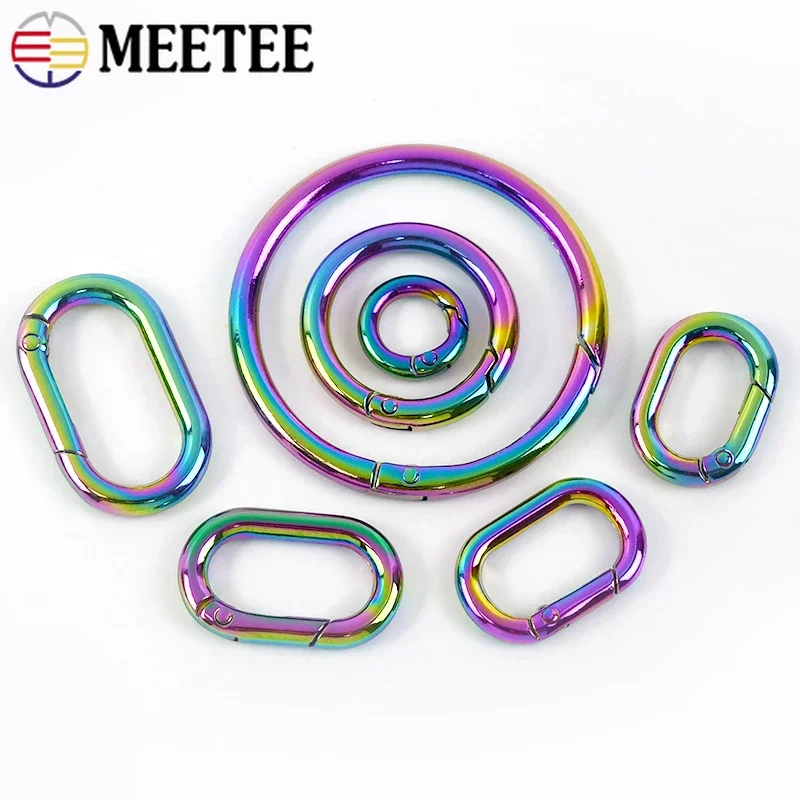 Фото 5/10 шт. Meetee 10-50 мм, металлическое пружинное уплотнительное кольцо, пряжка, ремешок для сумки, соединительный карабин, брелок для ключей, зажим для ошейника для домашних животных, фурнитура, аксессуары №4