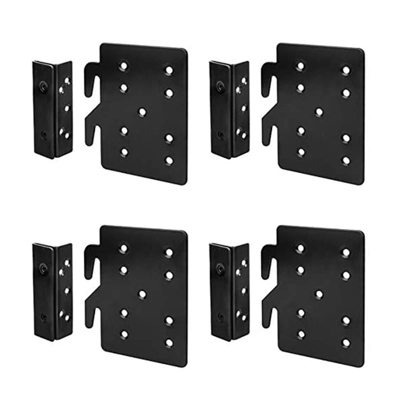 

SEWS-Bed Frame Bed Post Double Hook Slot Bracket Cold Rolled Steel For Bed Rail Hooks Plates Bed Accessories