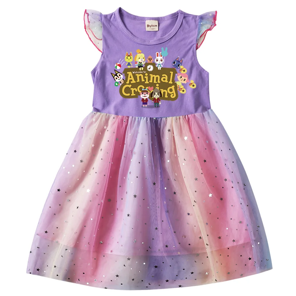 

Fancy Animal Crossing Dress Girls Summer Dress Princess Cosplay Costume Dresses for Kids Christmas Birthday Party Gauze Vestidos