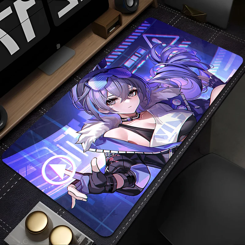 Коврик для мыши Extra Laptop H-honkai Star Rail Silver Wolf Keyboard Girl Style HD Office Нескользящий Kawaii девочек