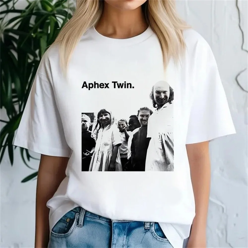 Футболка Aphex Twin для девочек корейская одежда пастельная женская футболка в стиле