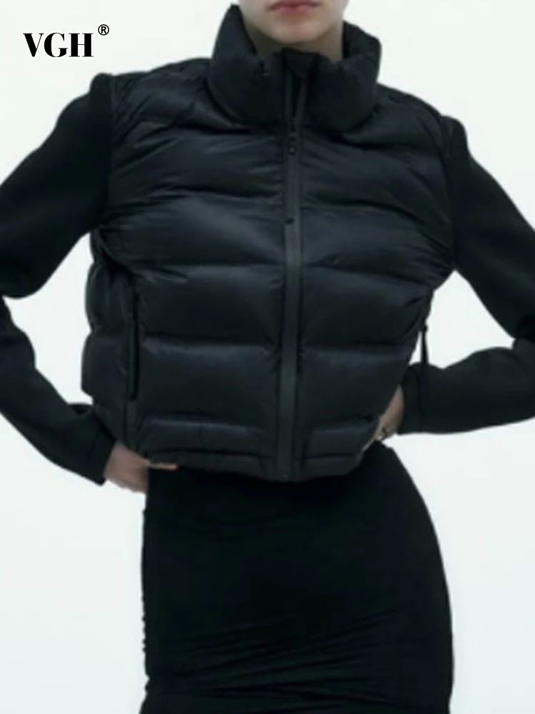 

Женское зимнее пальто на молнии с воротником-стойкой и длинным рукавом