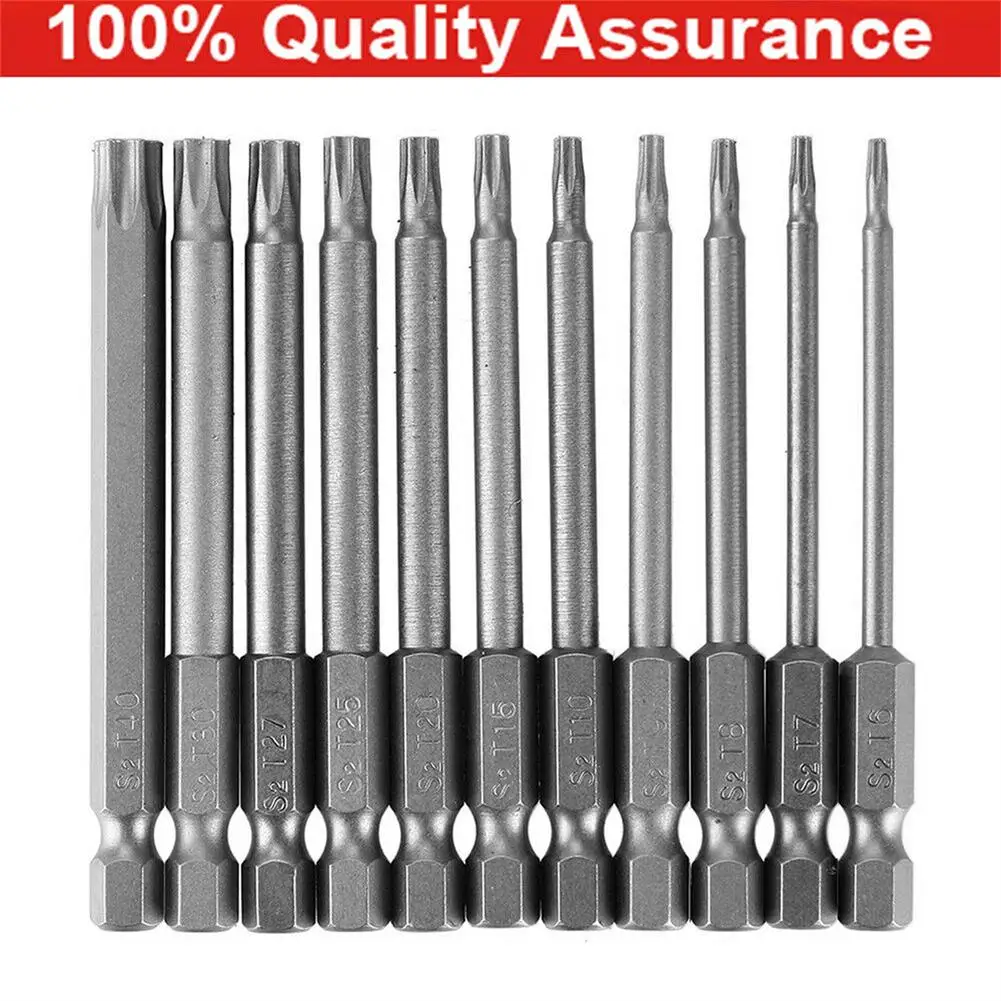 

Torx Screwdriver Flat Head Tamper Proof Security Drill Bit Set for Electric Drill Magnetic Extension Adapter Star Hex Spline Bit